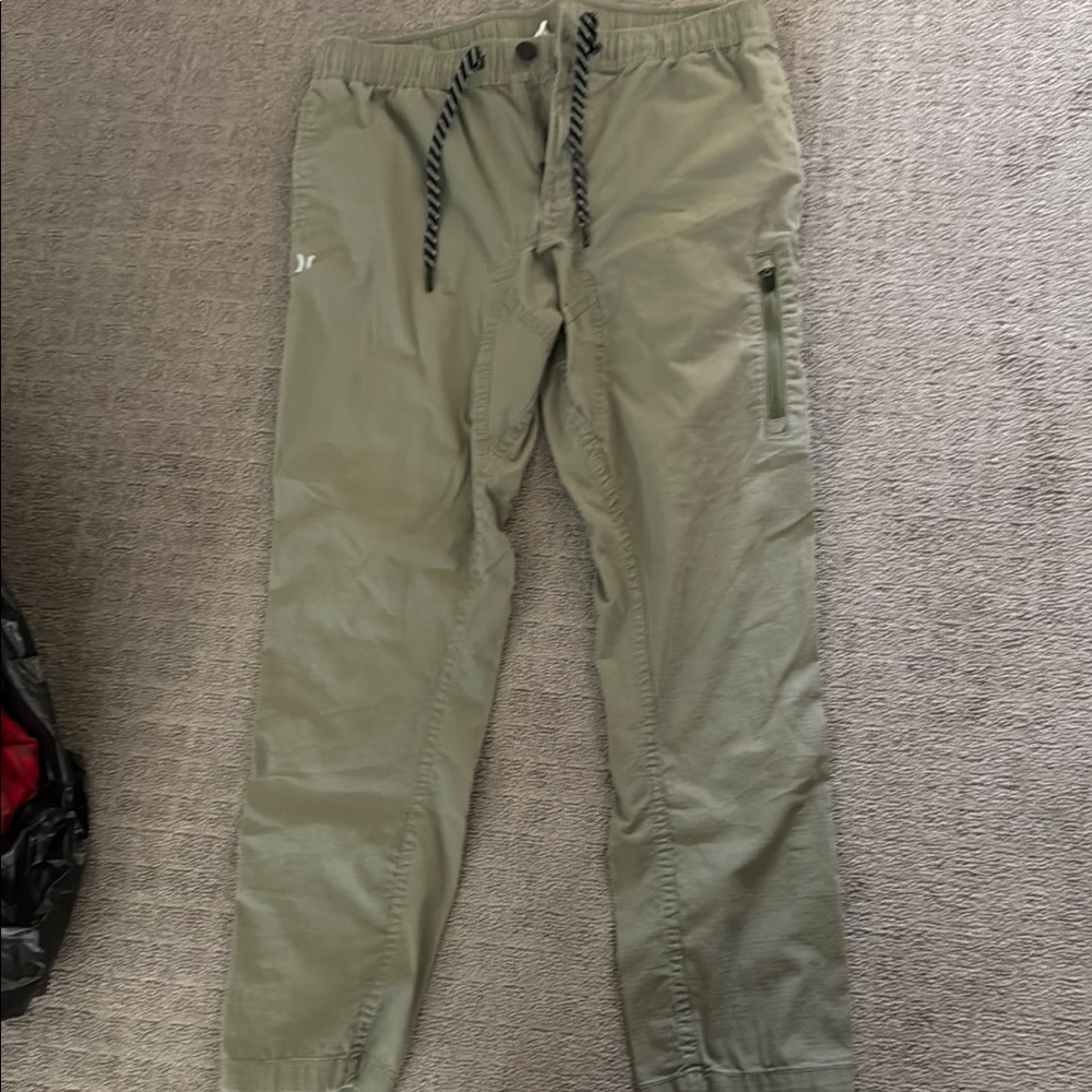HUGO Green Sweatpants Relaxed Fit Joggers